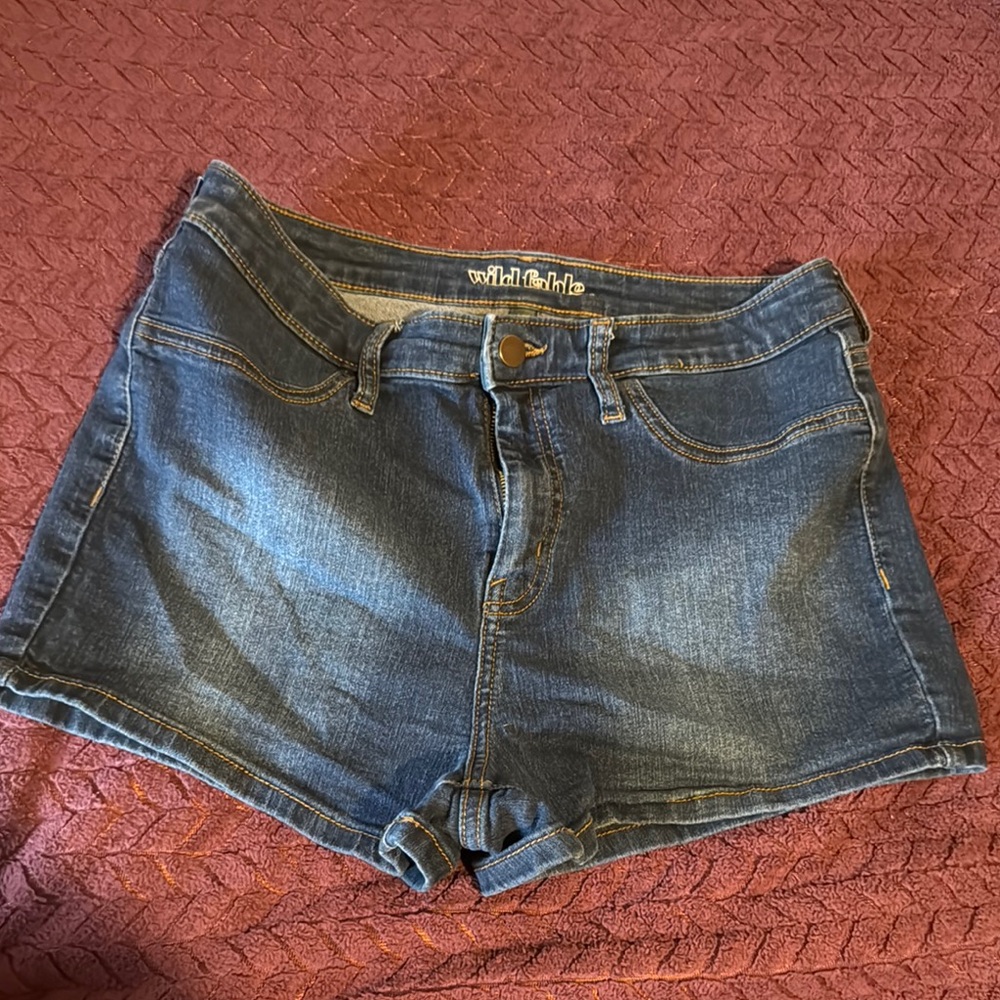 Wildable Denim high rise Shorts